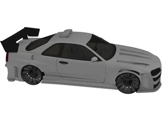 Nissan Skyline GTR [Tuned] 3D Model