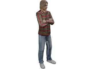 Male Teen 3D Model