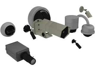 Security Cameras Set 3D Model