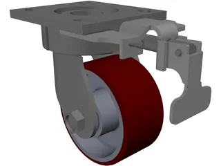 Caster Wheel 700 kg 3D Model