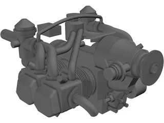 Rotax 912 Engine 3D Model