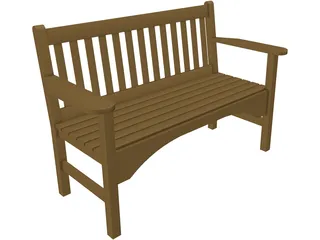 Bench Wooden 3D Model