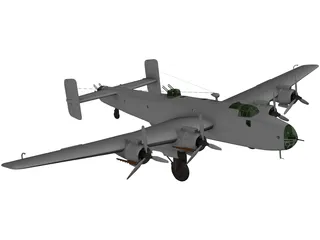 Handley Page Halifax B.III 3D Model