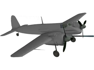 Henschel Hs 129 B 3D Model