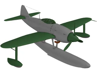 Kawanishi N1K Kyofu 3D Model