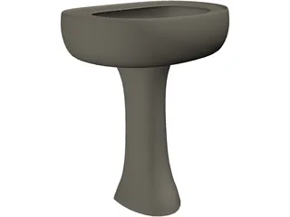 Pedestal Sink 3D Model