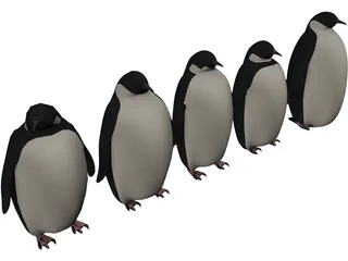 Penguins 3D Model