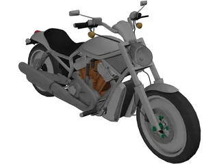 Harley-Davidson V-Rod 3D Model