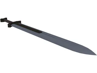 Sword Short Broad 3D Model