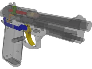 Beretta 92D 3D Model