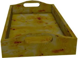 Wooden Tray 3D Model