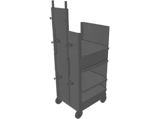 Cart Hospital Endoscopy 3D Model