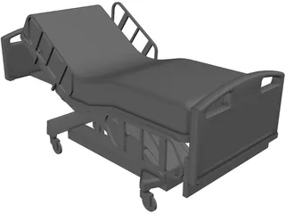 Bed Hospital Incline 3D Model