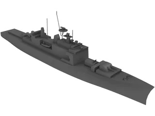 Oslo Class Frigate 3D Model