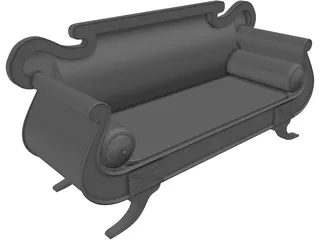 Regency Sofa 3D Model
