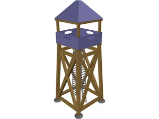 Guard Tower Middle Ages 3D Model