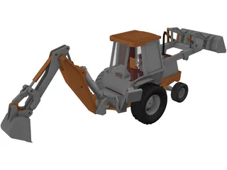 Loader Backhoe 3D Model