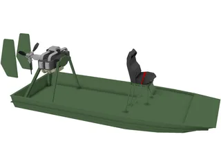 Swamp Boat 3D Model