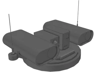 HOT Anti Tank Missile Turret 3D Model