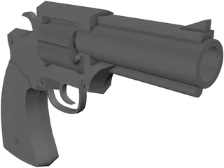 Police Model .38 Special Revolver Pistol 3D Model