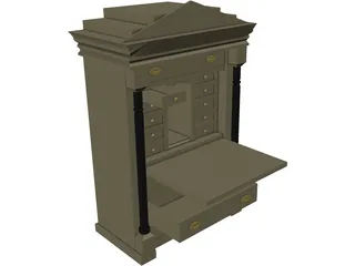 Bureau Biedermeier 3D Model