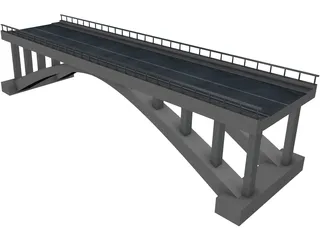 Concrete Bridge 3D Model