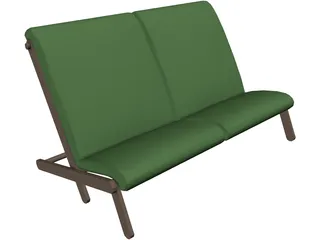 Couch Folding Contiki 3D Model