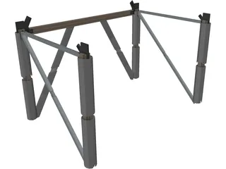 Skyscraper Metal Construction Core 3D Model