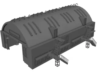 Aircraft Shelter 3D Model