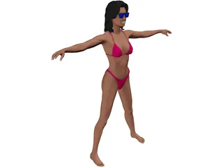 Woman Bikini 3D Model