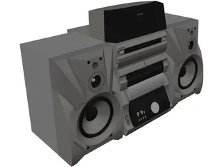 Sony Stereo System 3D Model