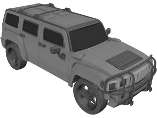 Hummer H3 3D Model