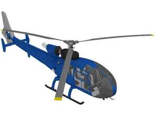Aerospatiale Gazelle 3D Model