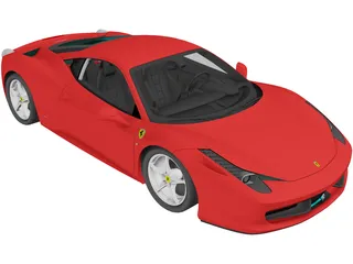Ferrari 458 Italia F142 (2010) 3D Model