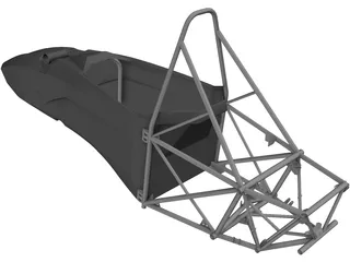 Formula SAE Monocoque and Frame 3D Model