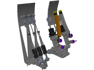 Pedalbox for Racing Car 3D Model