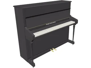 Upright Piano 3D Model