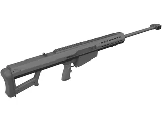 M107 Barrett 50 Cal Body 3D Model