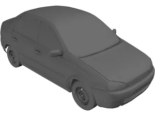 Lada Kalina 1.6 3D Model