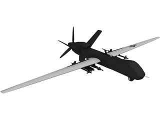 General Atomics MQ-9 Reaper UAV Drone 3D Model