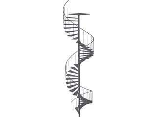 Spiral Stairs 3D Model