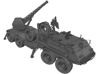 M85 6X6 Self Propelled Cannon 3D Model