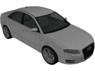 Audi A4 Saloon (2007) 3D Model