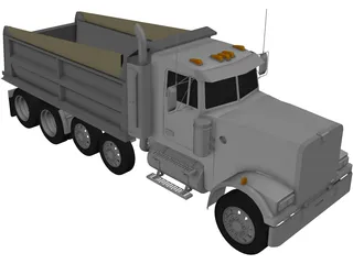 Western Star 5-axles Dump Truck 3D Model