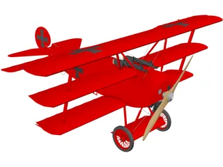 Fokker Dr.1 3D Model