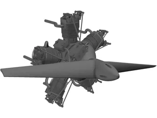 Motor Radial Engine 3D Model