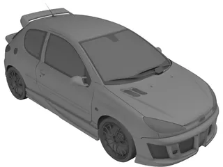 Peugeot 206 GTi 3D Model