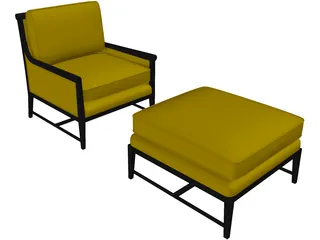 Henredon Clarice Chair 3D Model