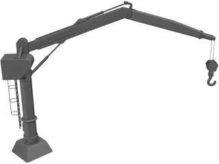 Hydraulic Crane 3D Model