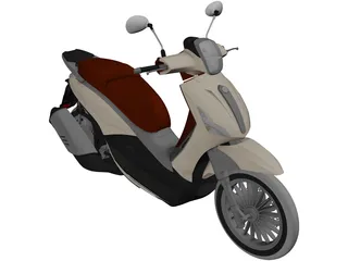 Piaggio Beverly Tourer 200cc Scooter 3D Model